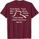 Fuzzy Wuzzy Was a Bear... Bear Head and Shoulders Silhouette T-Shirt - T-Shirt | Maroon