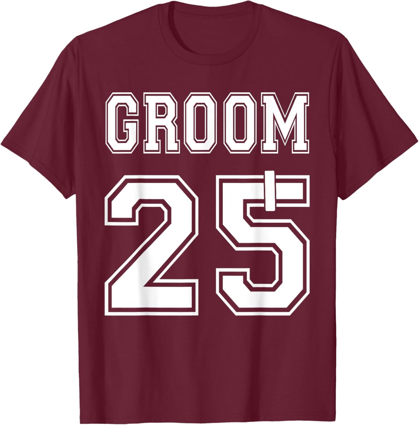 2025 Groom Engagement Party Matching Honeymoon Just Married T-Shirt - T-Shirt | Maroon