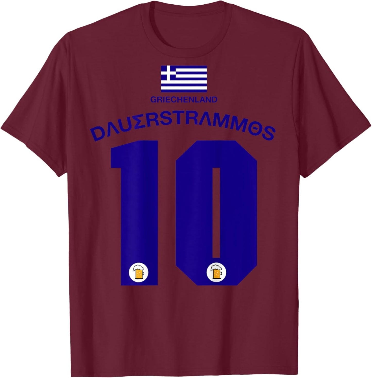 Griechenland Party Trikot Malle Party-Urlaub T-Shirt - T-Shirt | Maroon