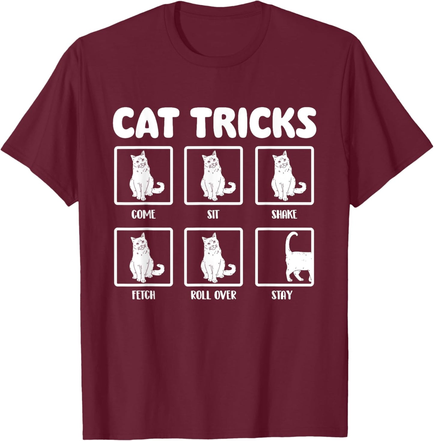 Cat Tricks - Cat Lover Kitten Owner Kitty Women Girls Kids T-Shirt - T-Shirt | Maroon