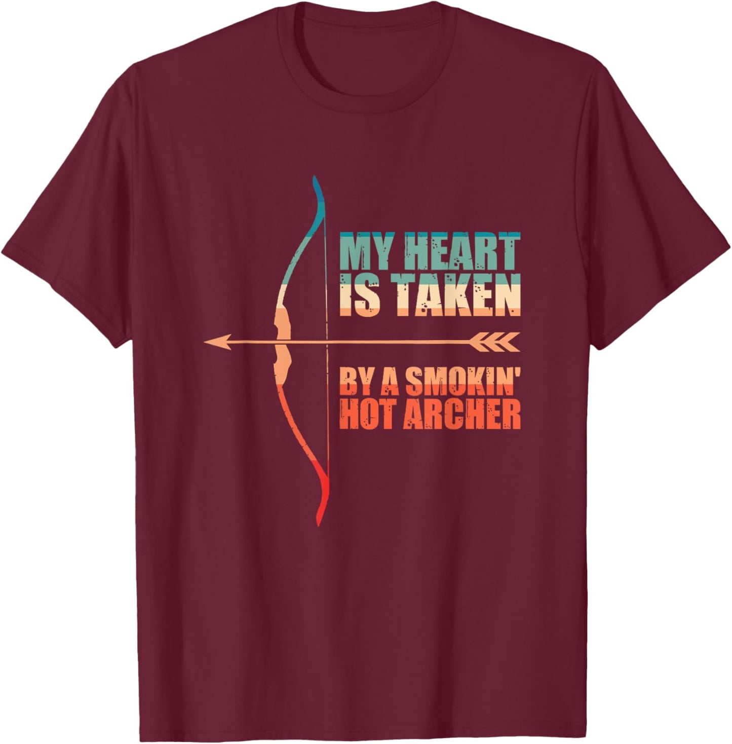 Archery Wife Compund Bow And Arrow Longbow Hunting Archer T-Shirt - T-Shirt | Maroon