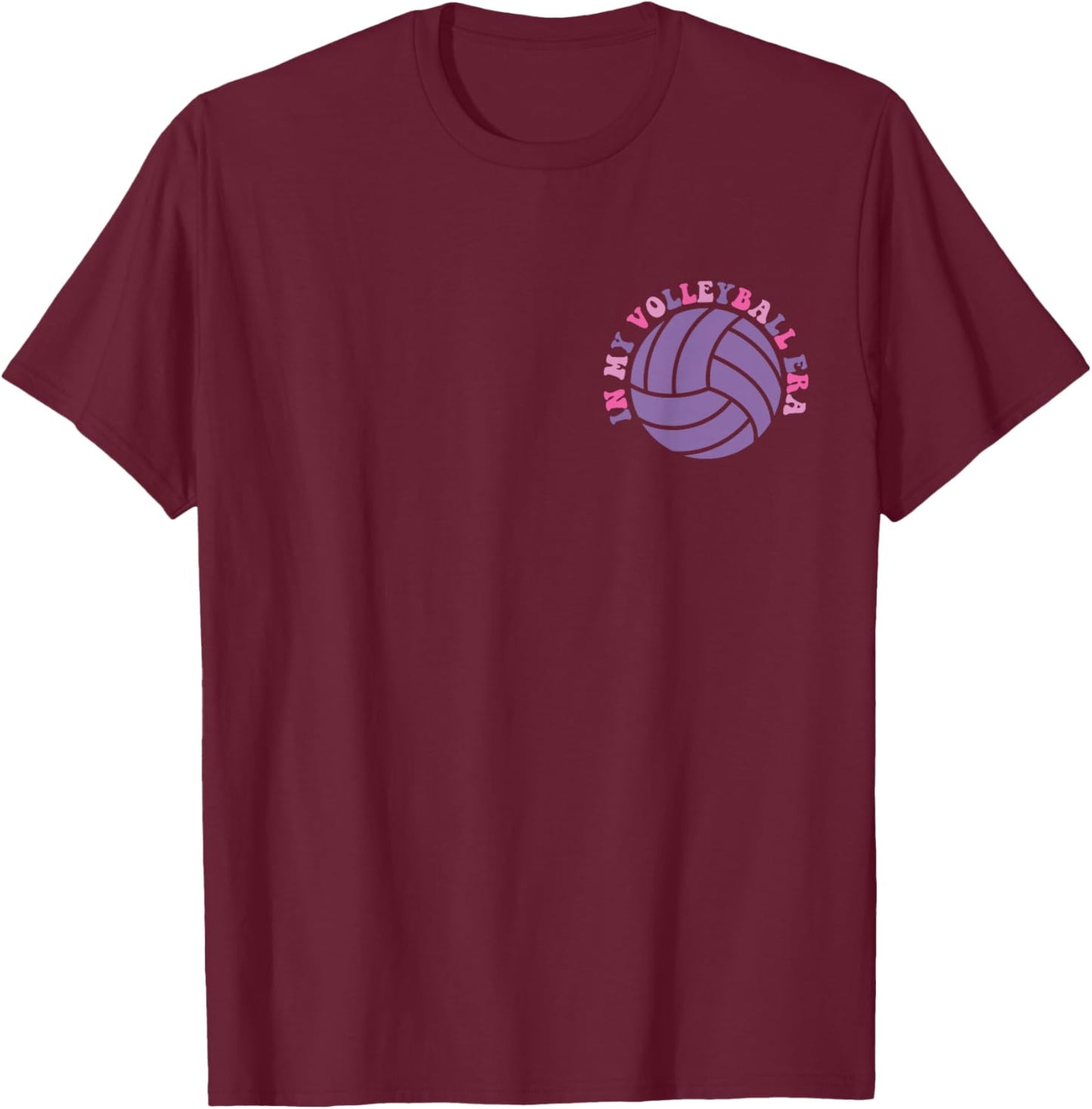 In My Volleyball Era Volleyball Lover 2 Sided T-Shirt - T-Shirt | Maroon