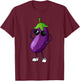Cool Eggplant Art Women Kid Vegetable Eggplant Lover T-Shirt - T-Shirt | Maroon