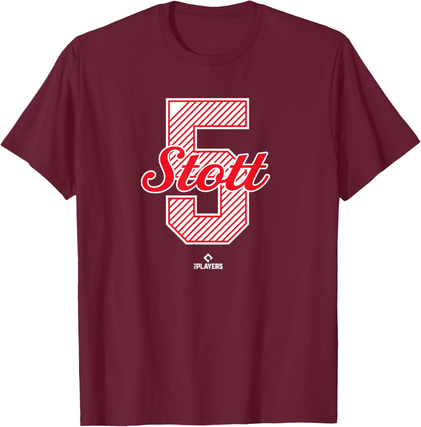 Bryson Stott 5 Philadelphia MLBPA T-Shirt - T-Shirt | Maroon