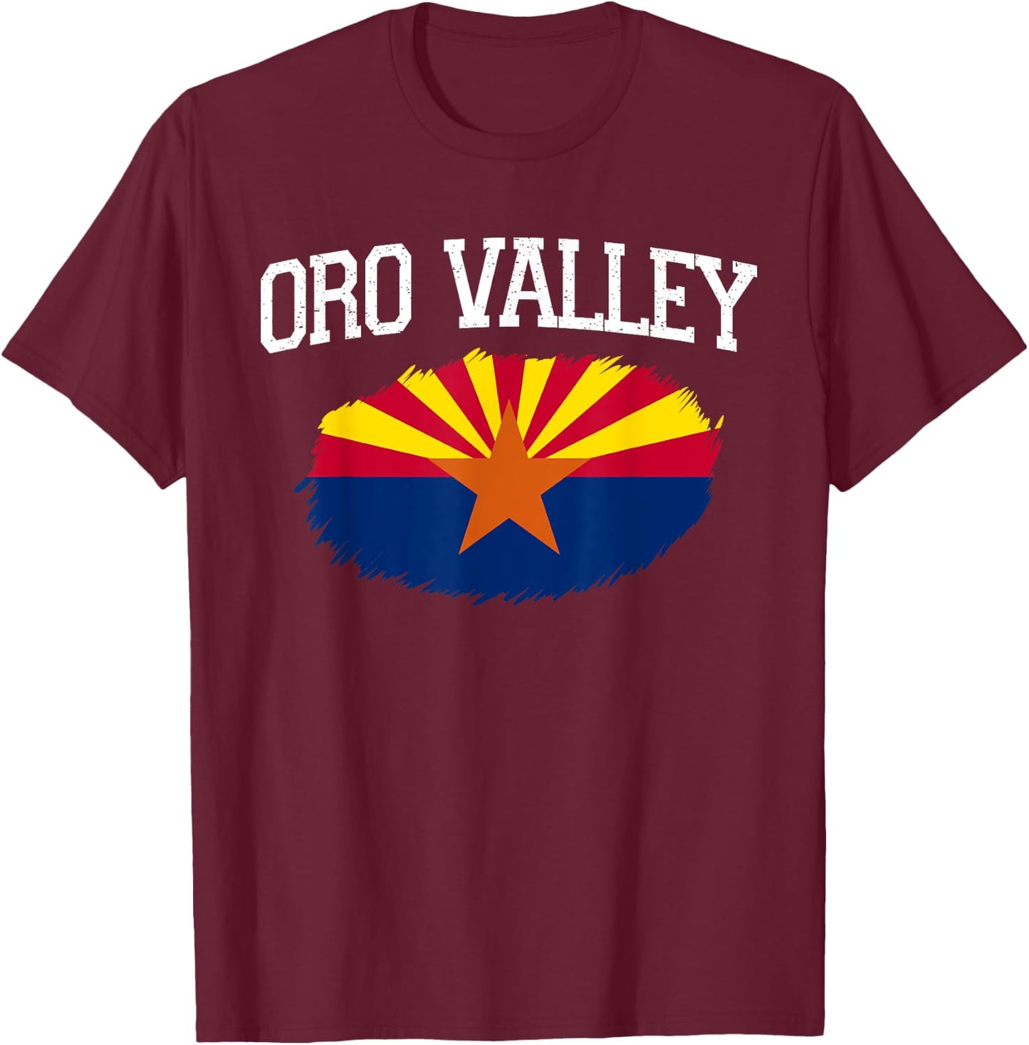 ORO VALLEY AZ ARIZONA Flag Vintage USA Sports Men Women T-Shirt - T-Shirt | Maroon