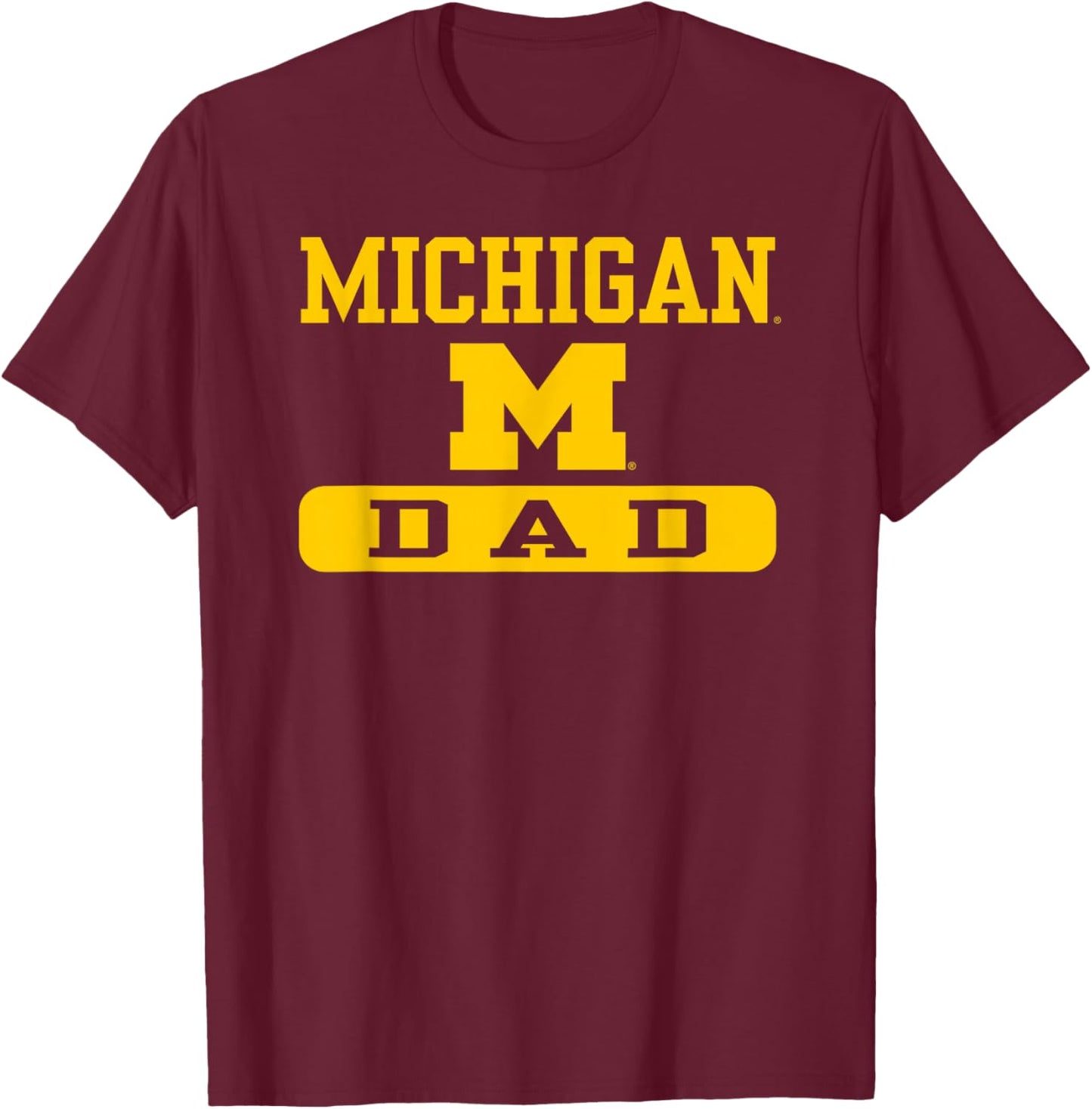 Michigan Wolverines Dad Navy Officially Licensed T-Shirt - T-Shirt | Maroon