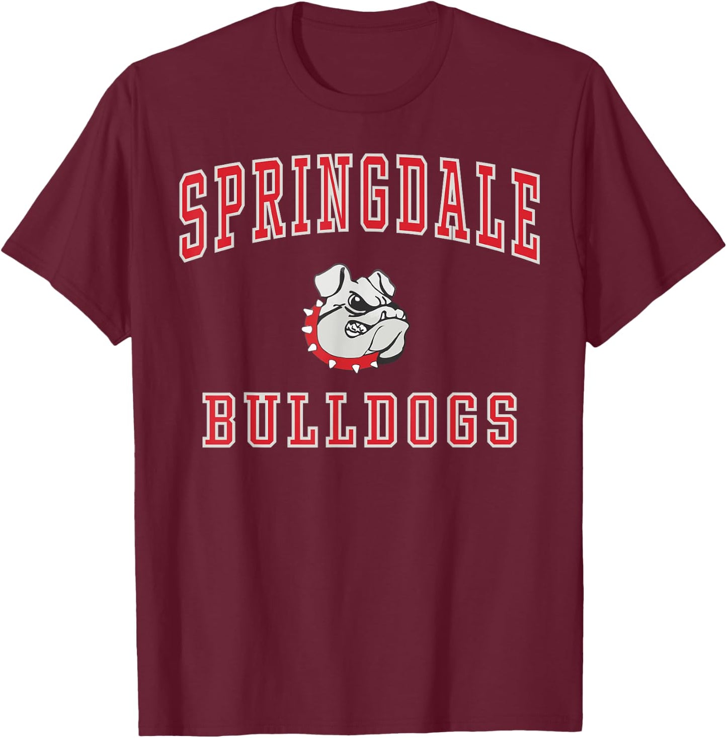 Springdale High School Bulldogs C1 T-Shirt - T-Shirt | Maroon
