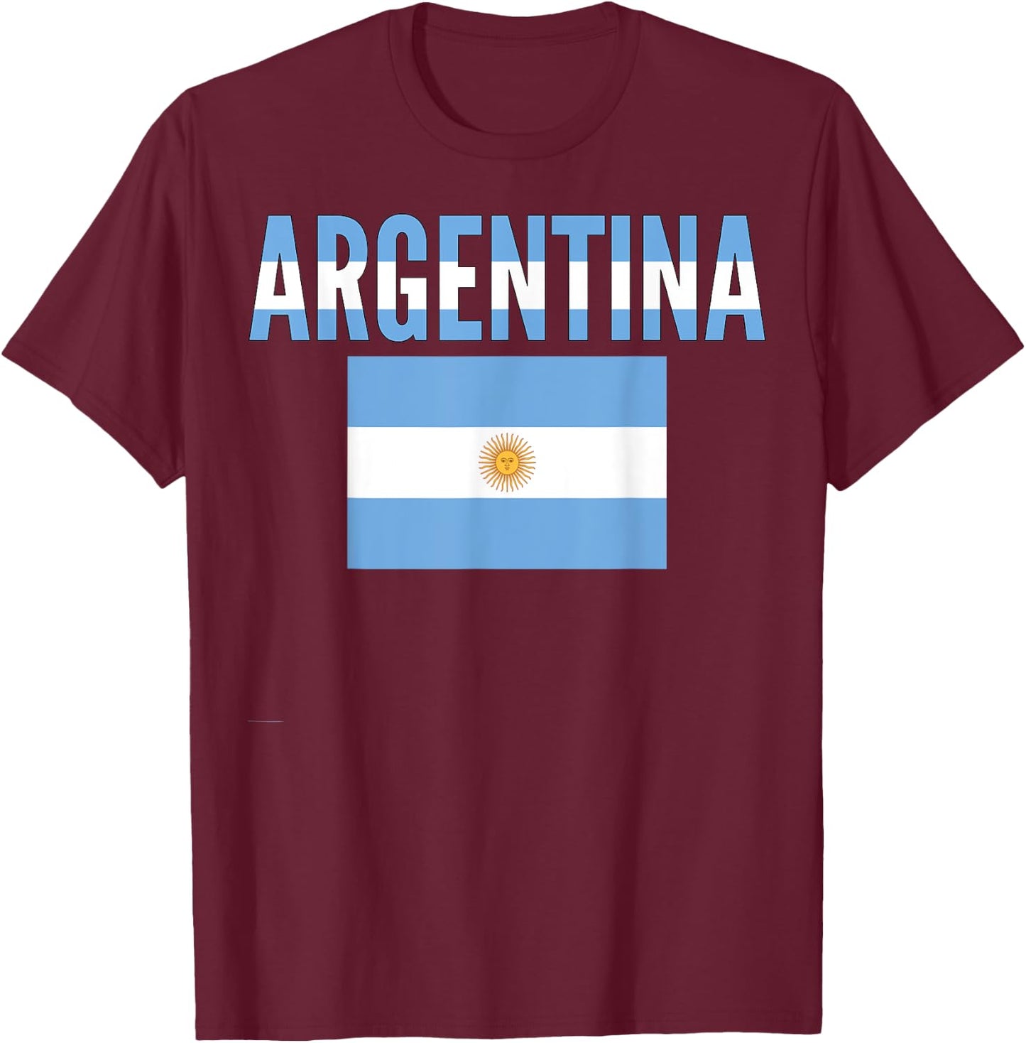 Argentinian - Argentina Country Flag T-Shirt - T-Shirt | Maroon