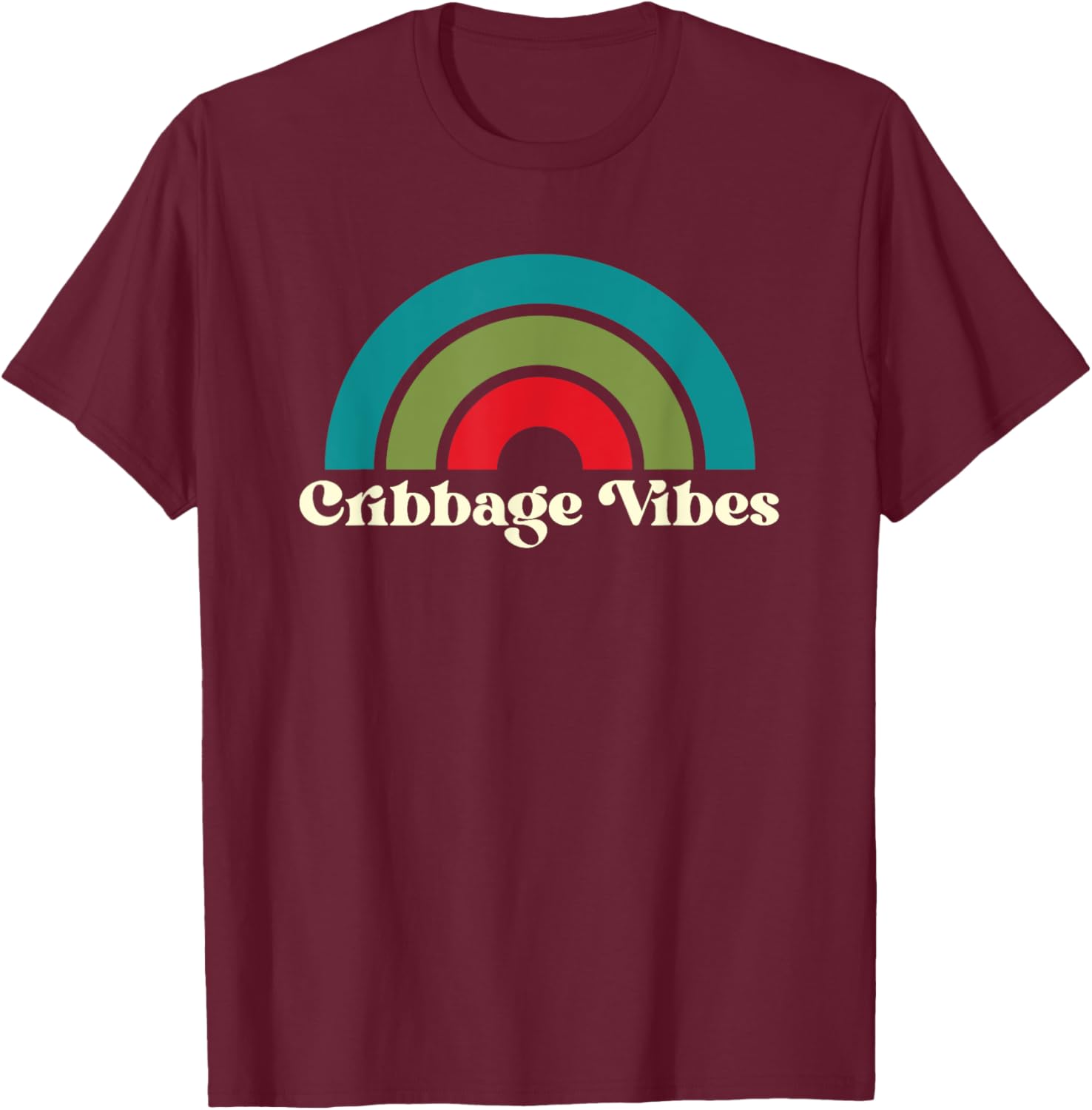 Funny Cribbage Vibes Card Game Cribbage T-Shirt - T-Shirt | Maroon