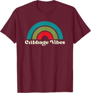 Funny Cribbage Vibes Card Game Cribbage T-Shirt - T-Shirt | Maroon