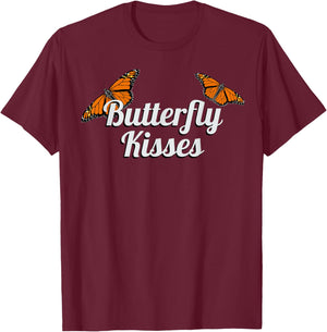 Butterfly Kisses - Butterflies T-Shirt - T-Shirt | Maroon
