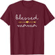 Blessed Mama Mom Christmas Mother's Day T-Shirt - T-Shirt | Maroon