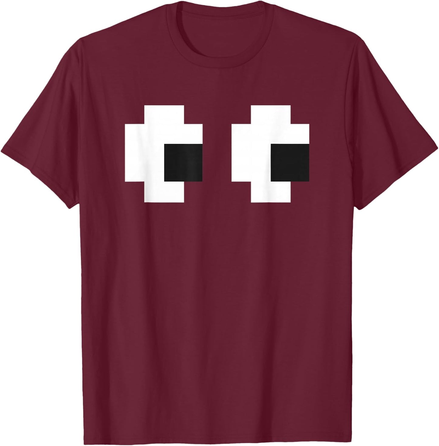 Retro Arcade Game Ghost Blue T-Shirt - T-Shirt | Maroon