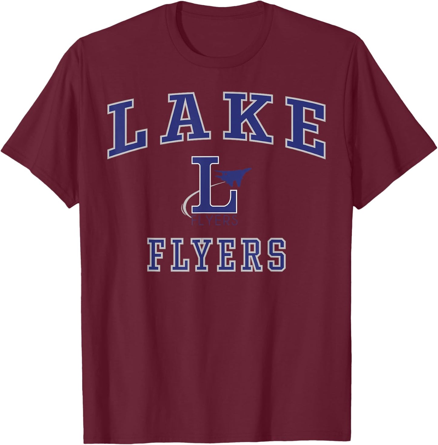 Lake High School Flyers C1 T-Shirt - T-Shirt | Maroon