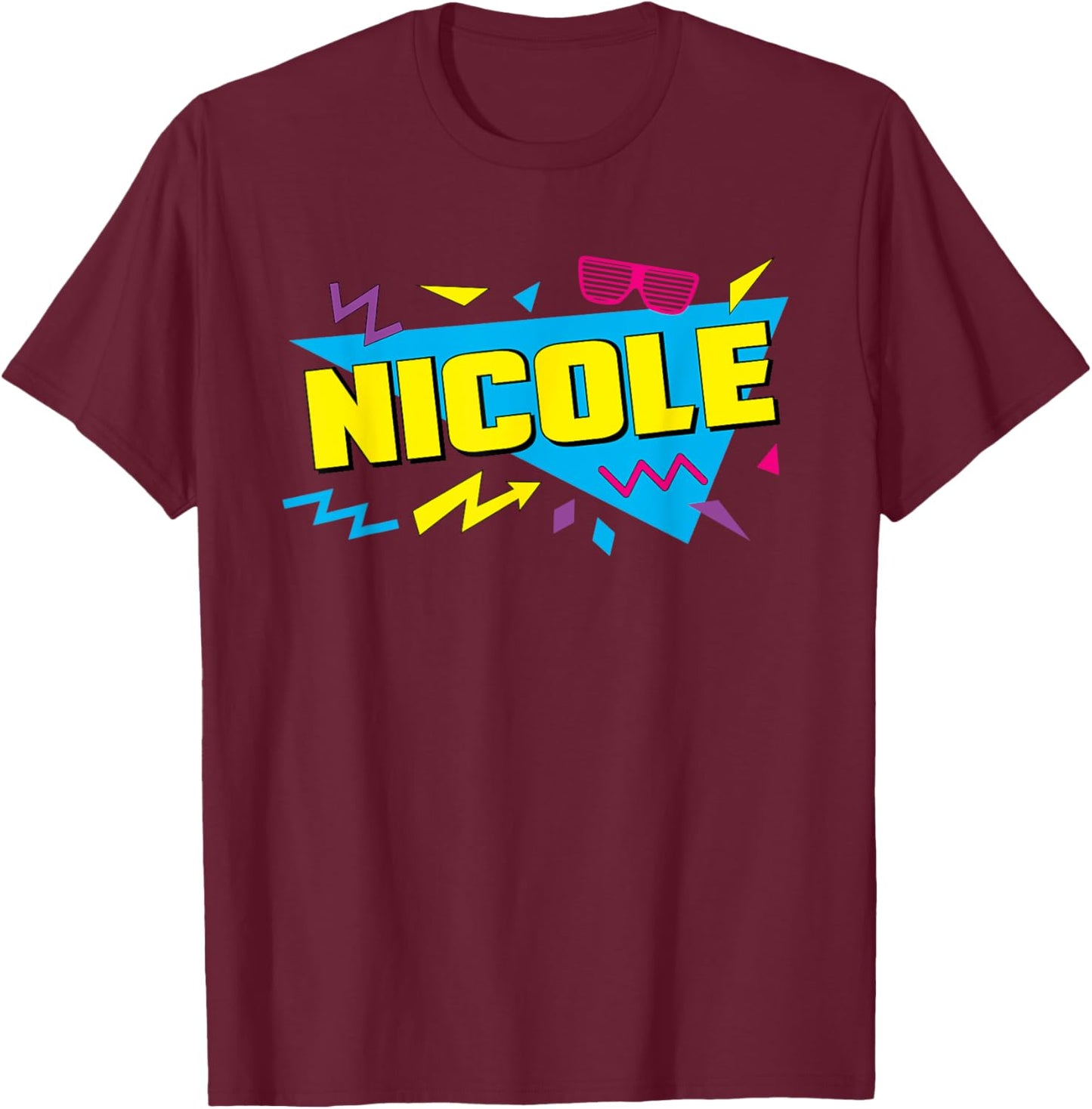 80s Nicole T-Shirt - T-Shirt | Maroon