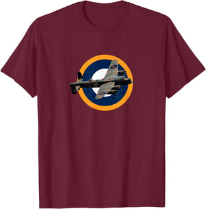 British RAF Avro Lancaster Bomber Aircraft T Shirt T-Shirt - T-Shirt | Maroon