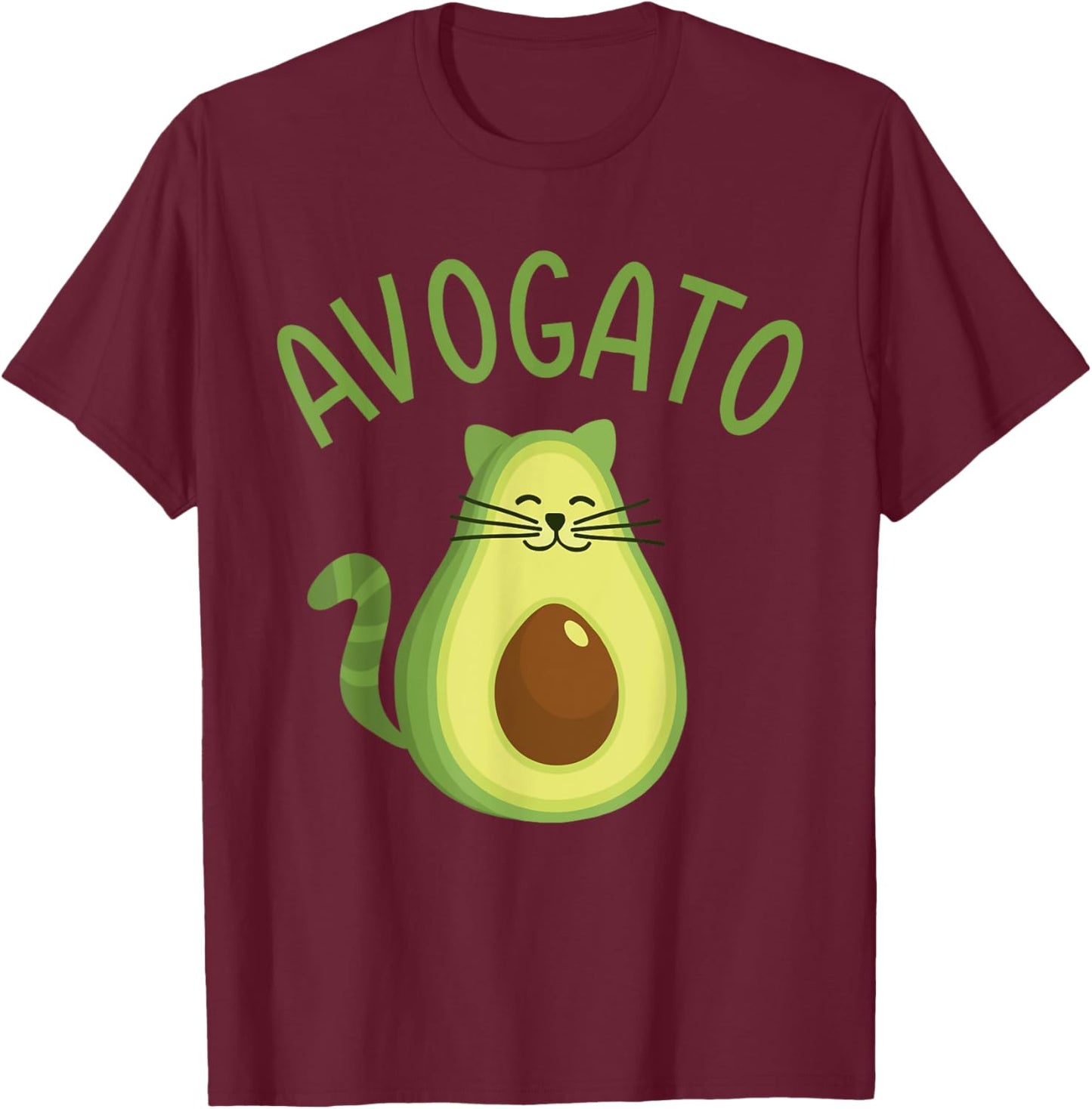 Funny avogato cat for avocado lover and Cinco de Mayo T-Shirt - T-Shirt | Maroon
