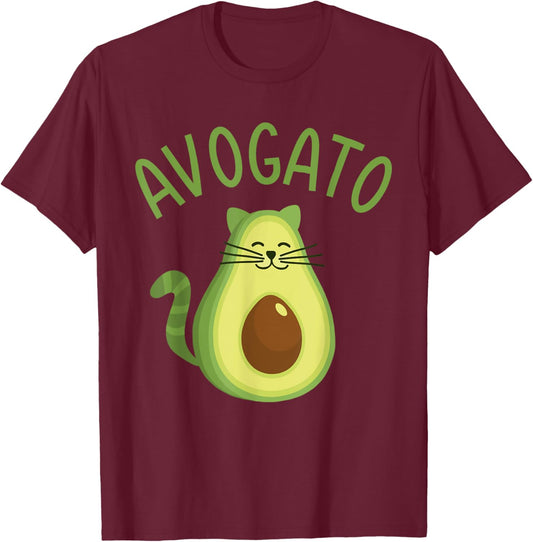 Funny avogato cat for avocado lover and Cinco de Mayo T-Shirt - T-Shirt | Maroon