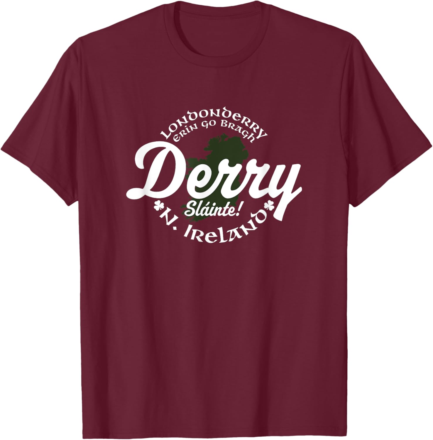 Derry Ireland T-Shirt - T-Shirt | Maroon