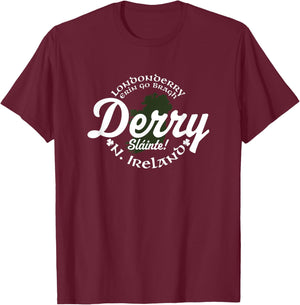 Derry Ireland T-Shirt - T-Shirt | Maroon