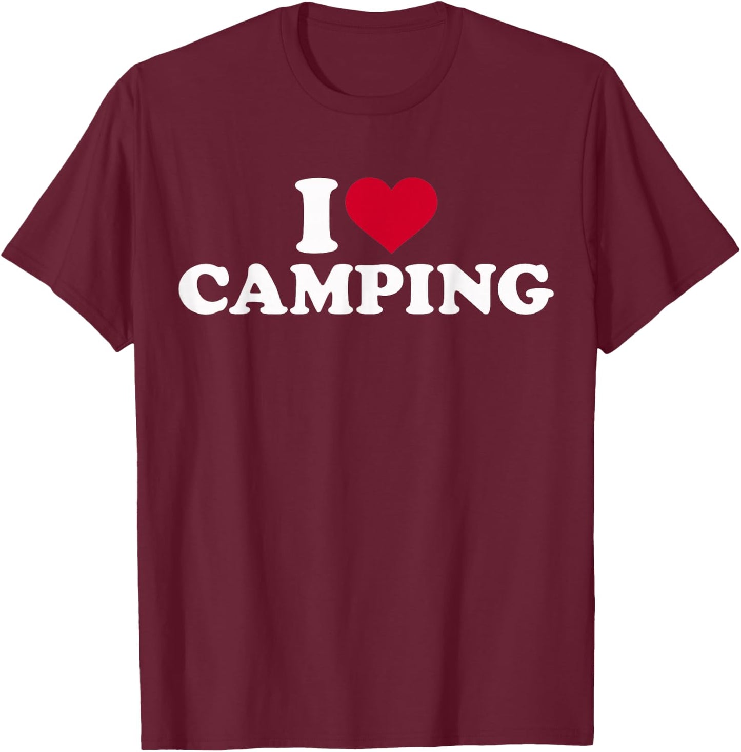 I Love Camping T-Shirt - T-Shirt | Maroon
