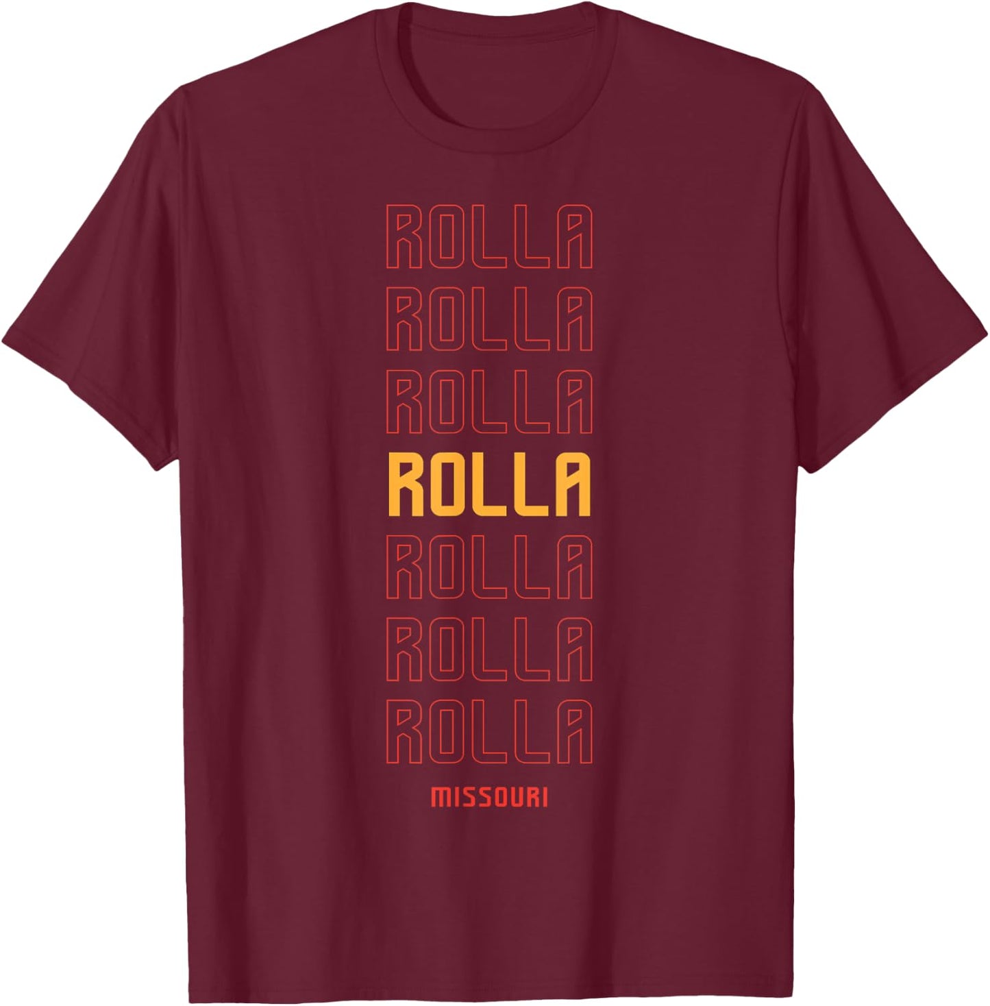 Rolla Missouri T-Shirt - T-Shirt | Maroon