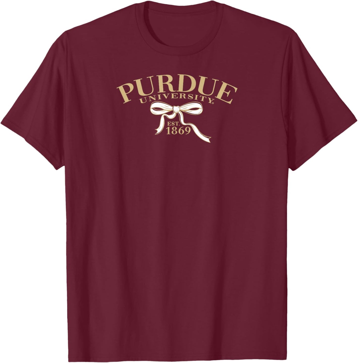 Purdue Boilermakers Bow Arch Black Officially Licensed T-Shirt - T-Shirt | Maroon