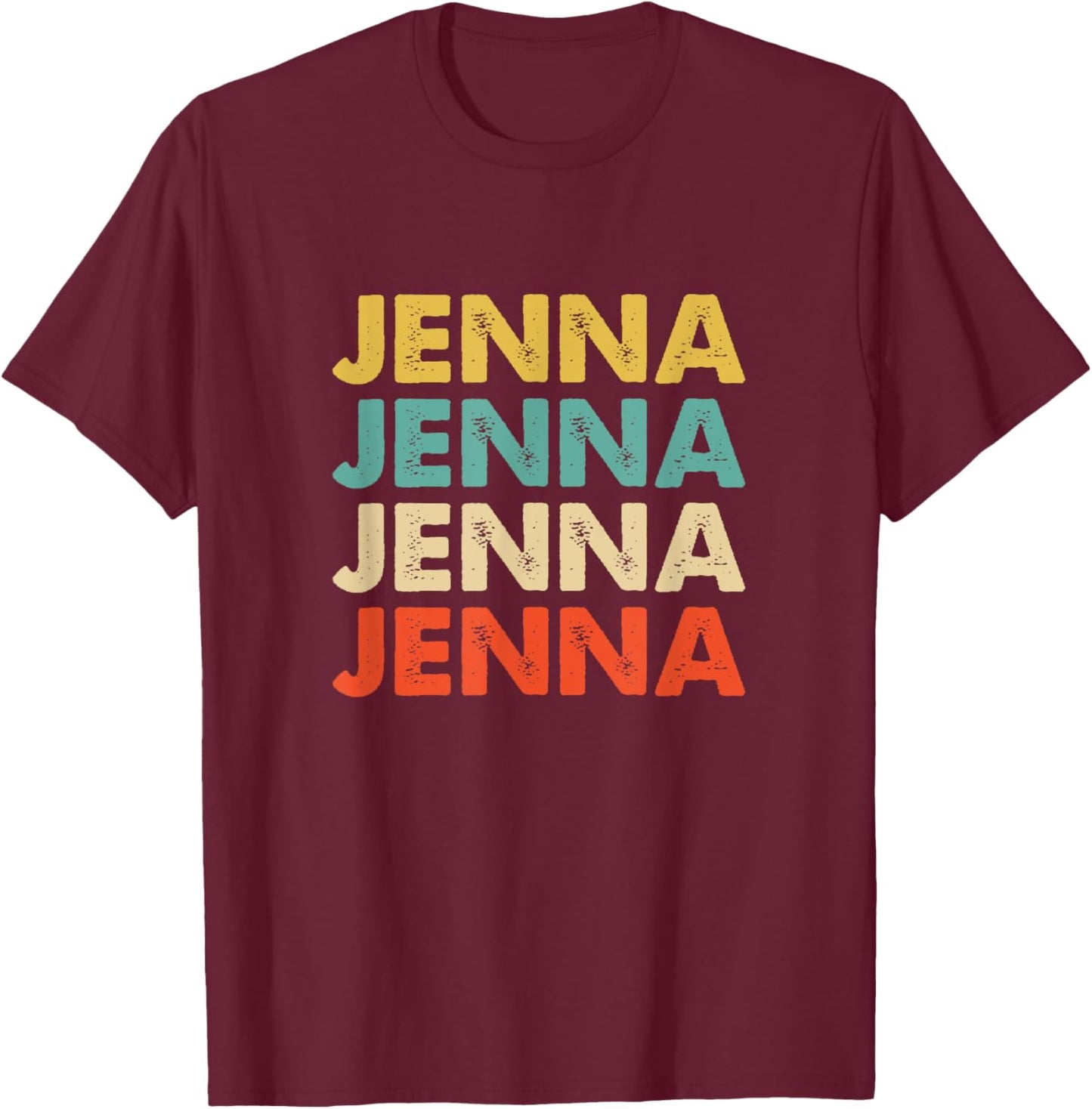Jenna Name T-Shirt - T-Shirt | Maroon