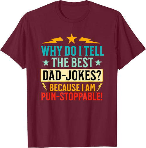 Funny Dad Shirt With Puns (On Back) Fathers Day Dad Joke