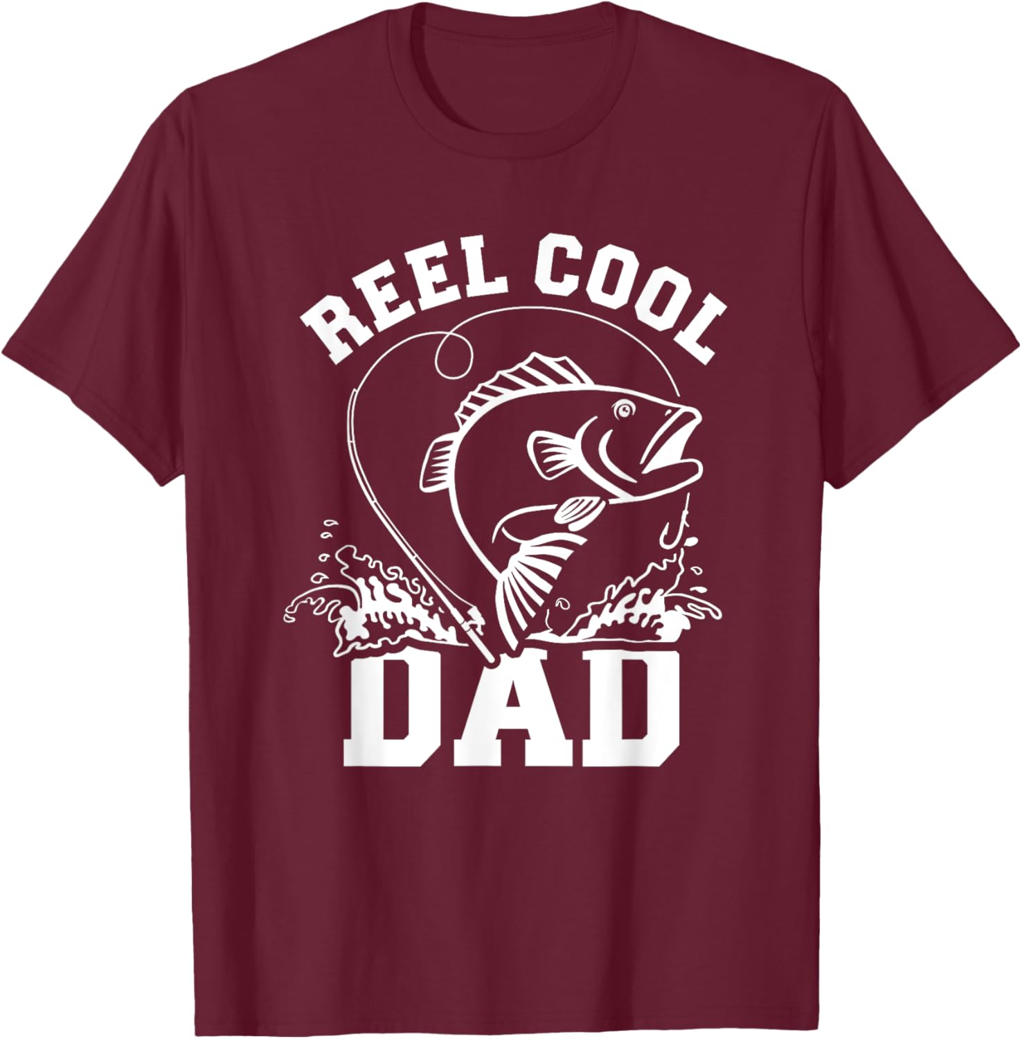 Reel cool dad fishing T-Shirt - T-Shirt | Maroon