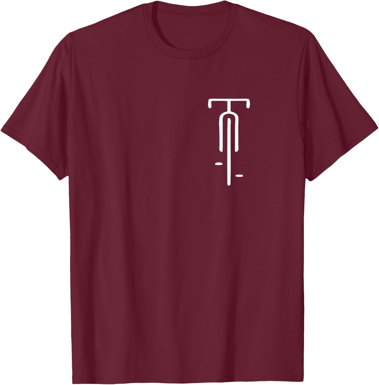 Bicycle Logo Minimal Retro for Bicycle Lovers Small T-Shirt - T-Shirt | Maroon