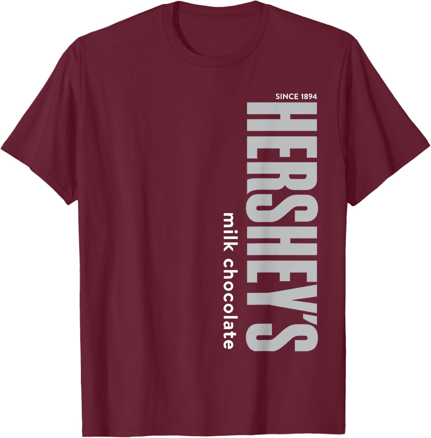 Hershey's Milk Chocolate Vintage Classic Vertical Logo T-Shirt - T-Shirt | Maroon