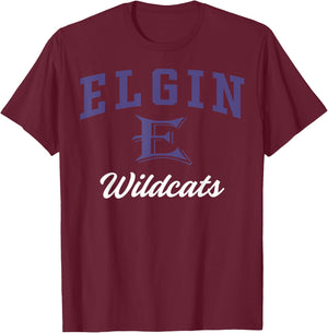 Elgin High School Wildcats C3 T-Shirt - T-Shirt | Maroon