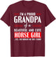 Gift Proud Grandpa of A Freaking Awesome Horse Girl T-Shirt - T-Shirt | Maroon