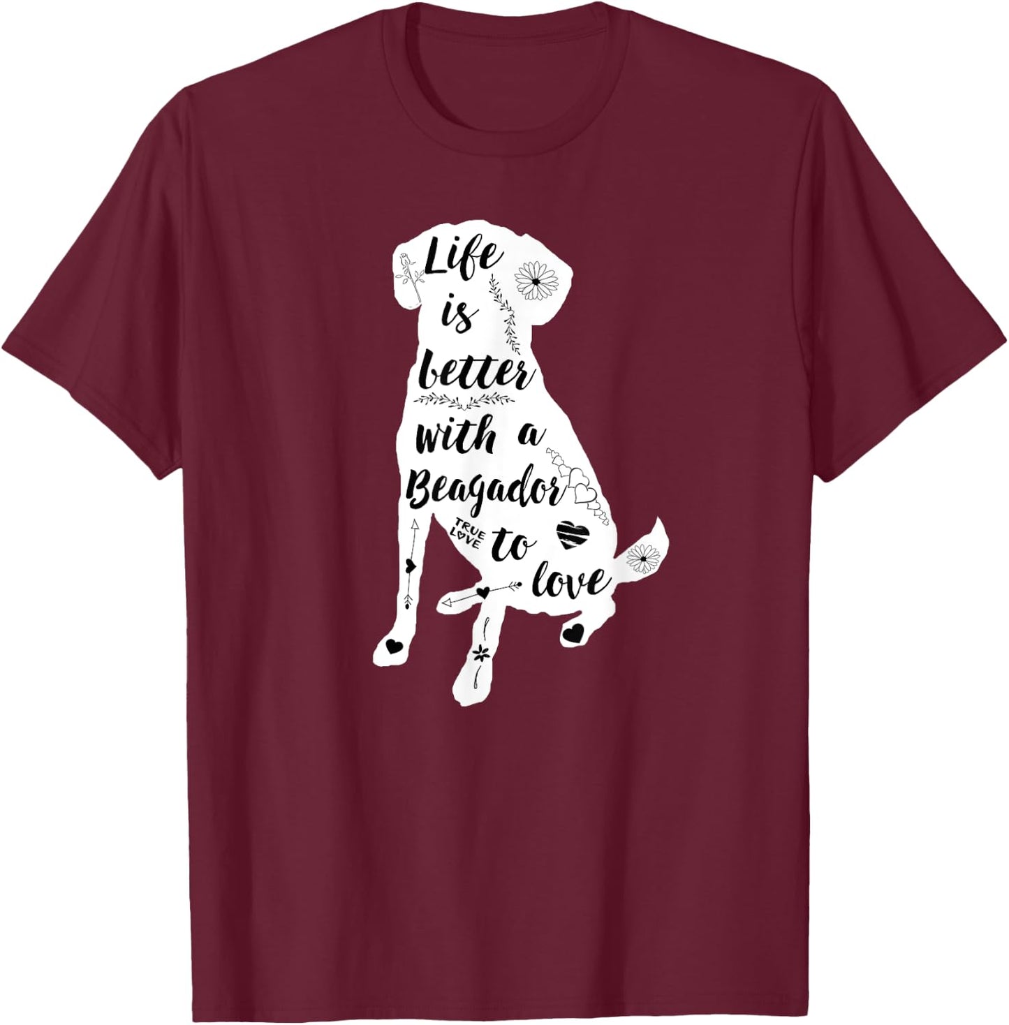 Beagador Design for Beagador Dog Lovers Women Girls Kids T-Shirt - T-Shirt | Maroon