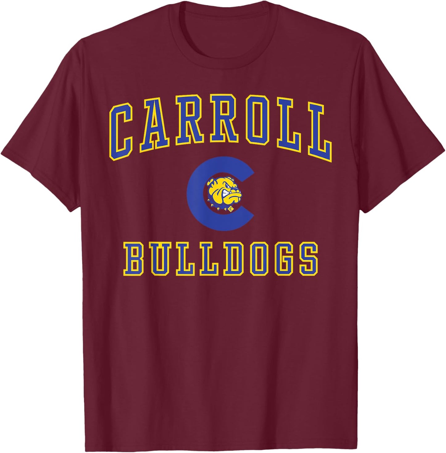 Carroll High School Bulldogs C1 T-Shirt - T-Shirt | Maroon