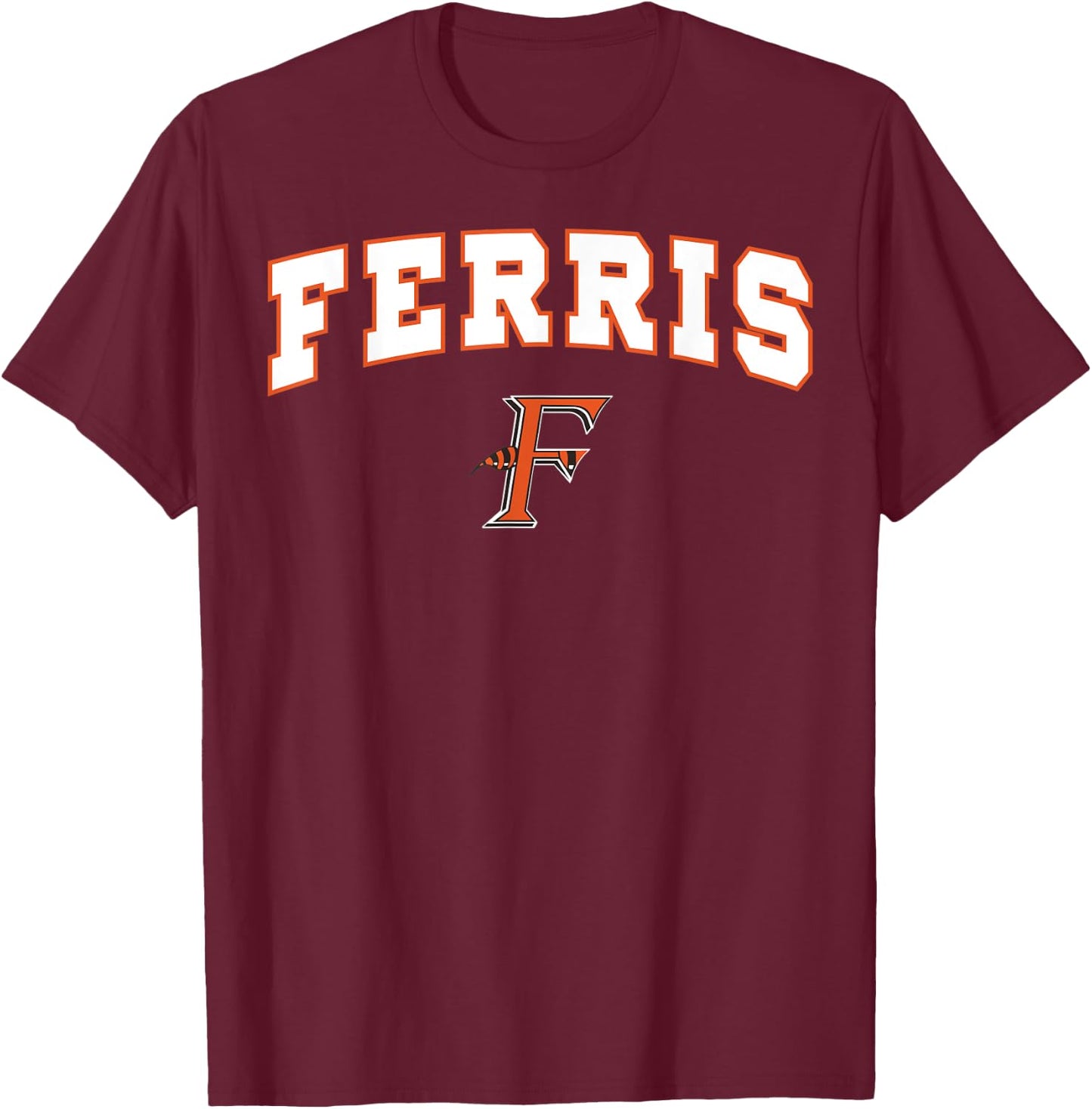 Ferris High School Yellowjackets C2 T-Shirt - T-Shirt | Maroon