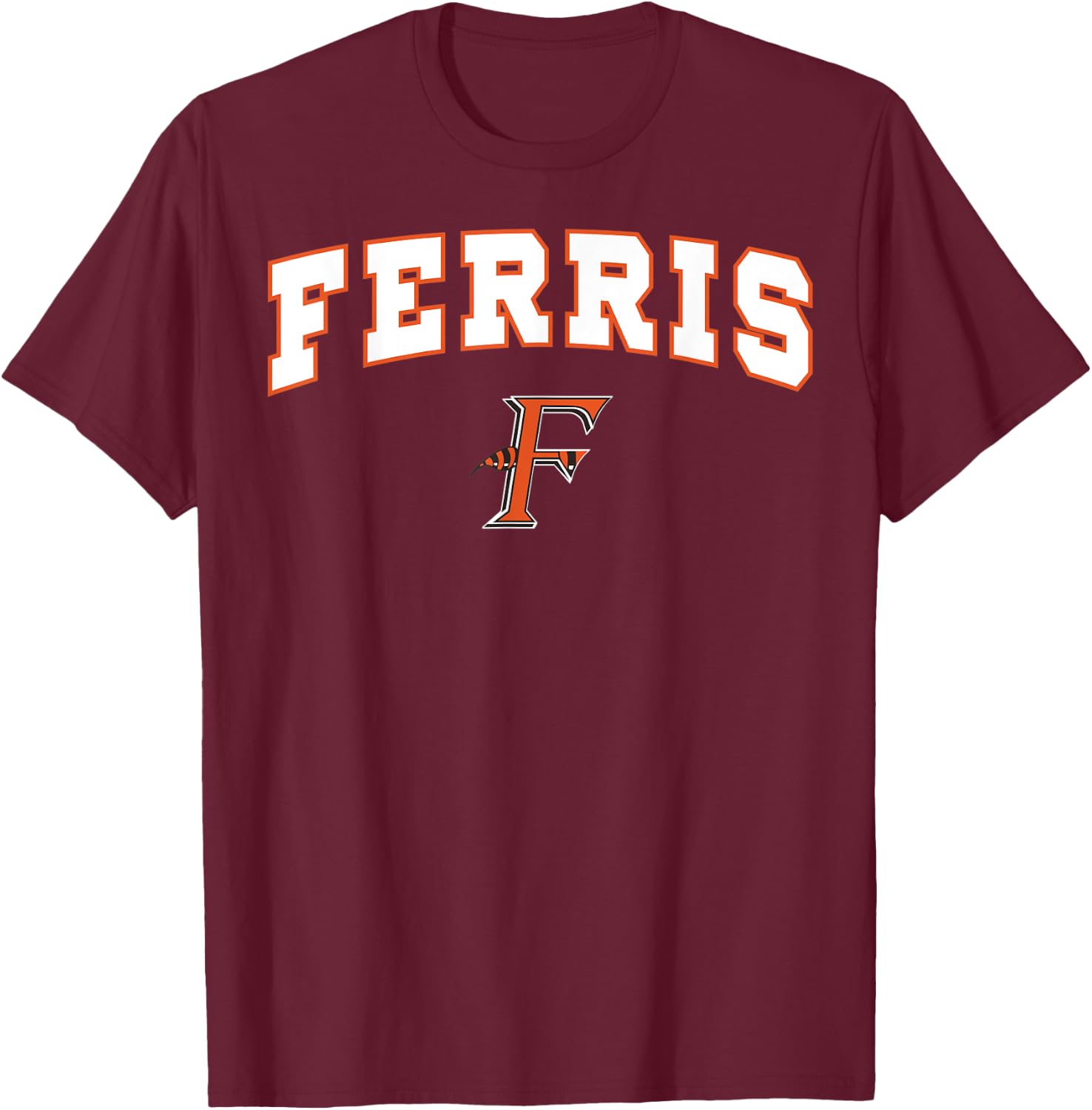 Ferris High School Yellowjackets C2 T-Shirt - T-Shirt | Maroon