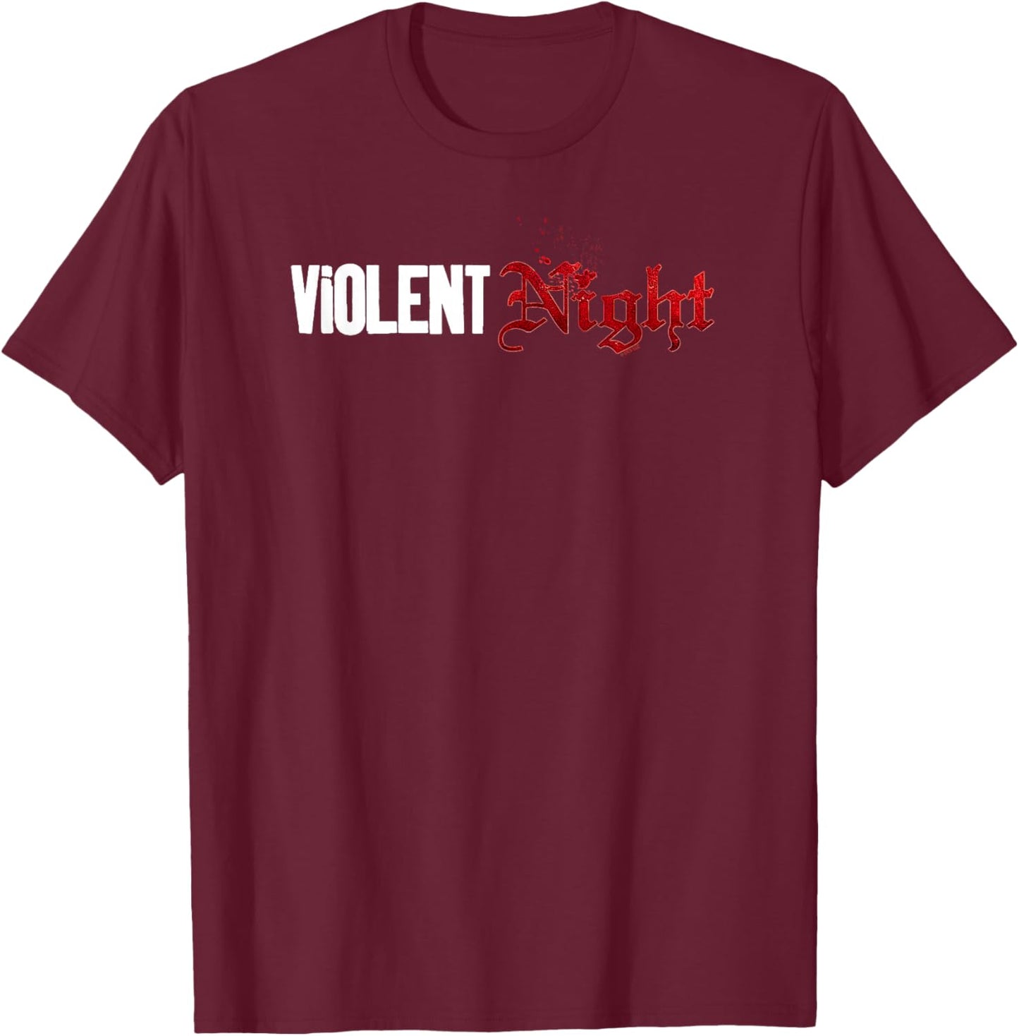 Violent Night Movie Logo T-Shirt - T-Shirt | Maroon