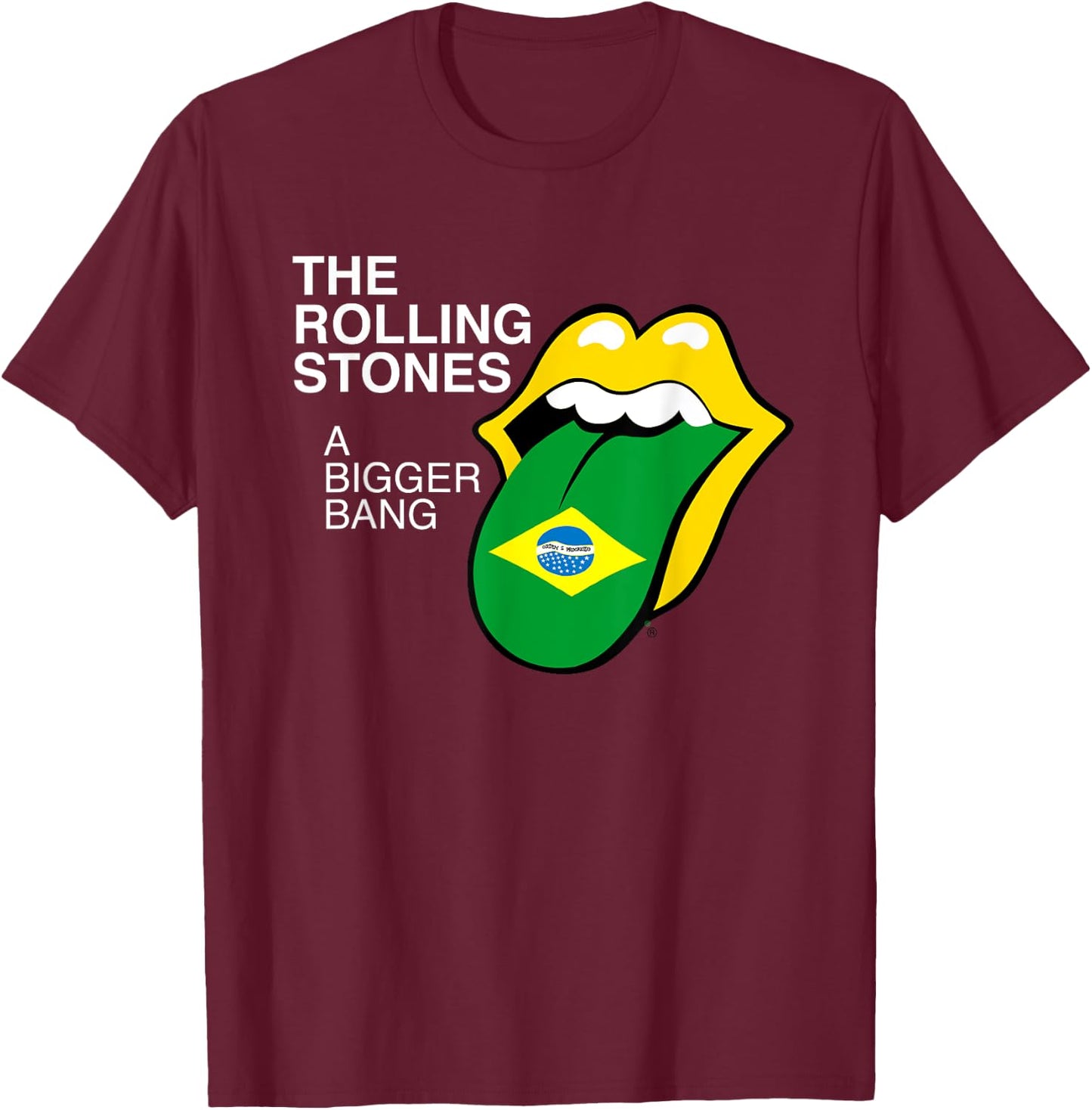 Official Rolling Stones A Bigger Bang Black T-Shirt - T-Shirt | Maroon