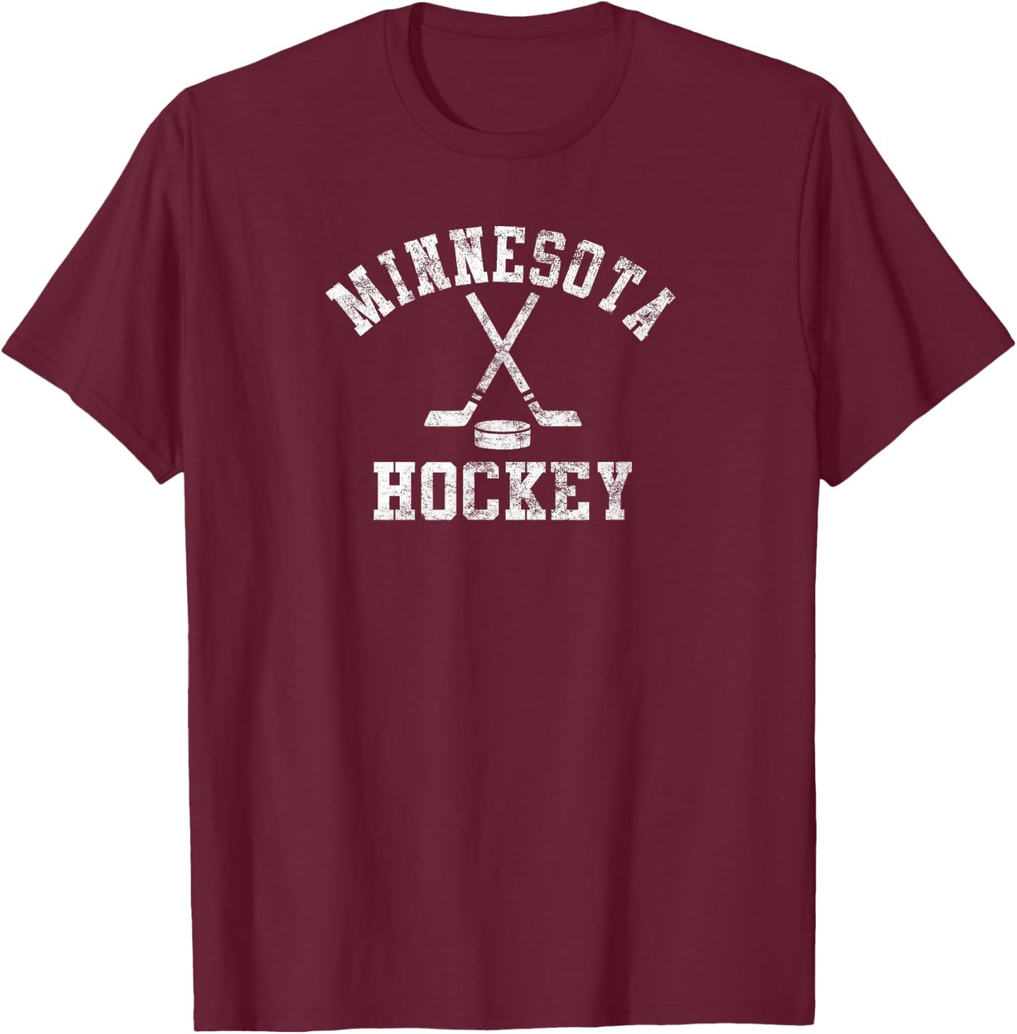 Vintage Minnesota Hockey T-Shirt - T-Shirt | Maroon