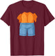 Funny Chicken in Denim Chicken Dream Pun T-Shirt - T-Shirt | Maroon