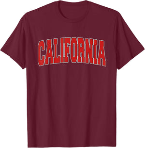CALIFORNIA PA PENNSYLVANIA Varsity Style USA Vintage Sports T-Shirt - T-Shirt | Maroon
