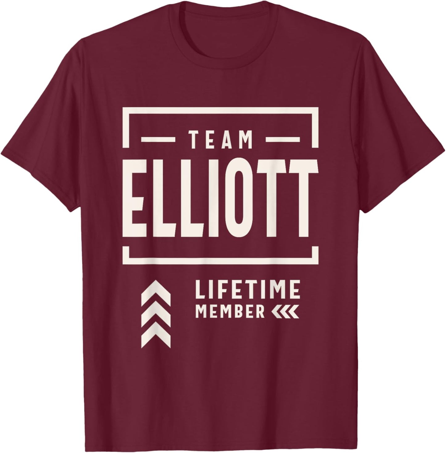 Team Elliott Lifetime Member Funny Name Elliott T-Shirt - T-Shirt | Maroon