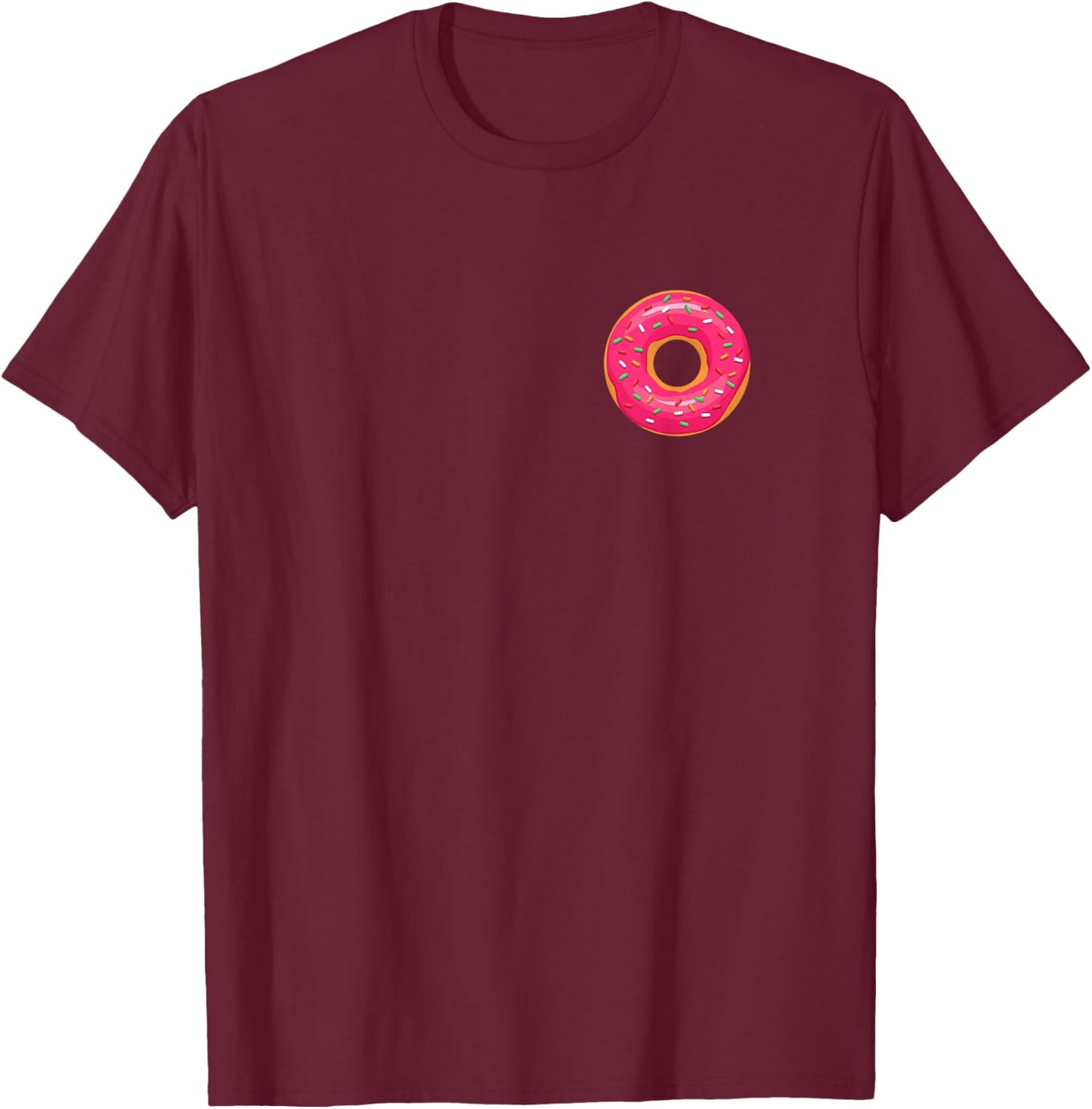 Pocket Donut (Donut Shirt) T-Shirt - T-Shirt | Maroon