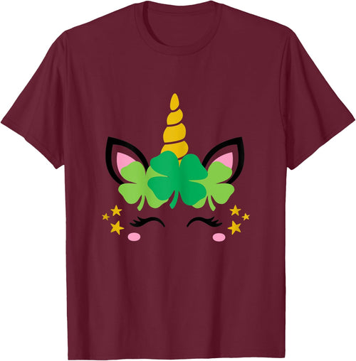Unicorn Face St Patrick's Day Kids Girls Women