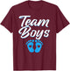 Team Boys Twin Gender Reveal Party For Twins Team Boy T-Shirt - T-Shirt | Maroon