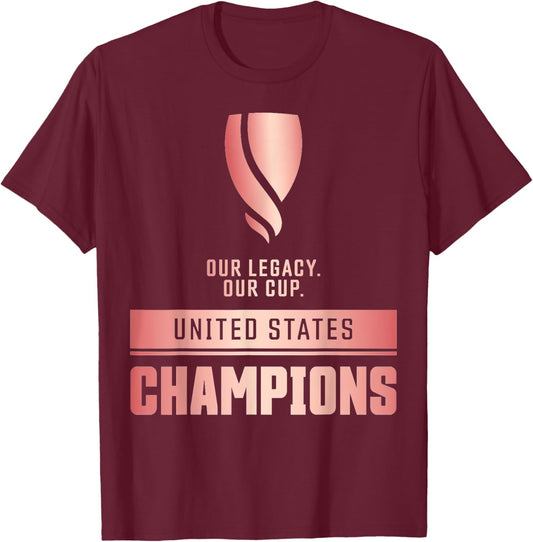 USA, Champions of the Gold-Cup W T-Shirt - T-Shirt | Maroon