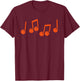 Music Notes Basketball Player Heart Lover Music Teacher T-Shirt - T-Shirt | Maroon
