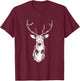 Vintage Deer Musician DJ Moose with Headphones Music Lovers T-Shirt - T-Shirt | Maroon